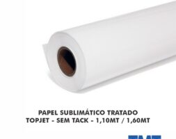 PAPEL SUBLIMÁTICO TRATADO TOPJET – SEM TACK – 1,10MT / 1,60MT